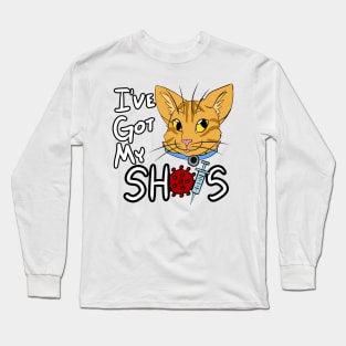 I've Got My Shots (Orange Tabby Cat, COVID) Long Sleeve T-Shirt